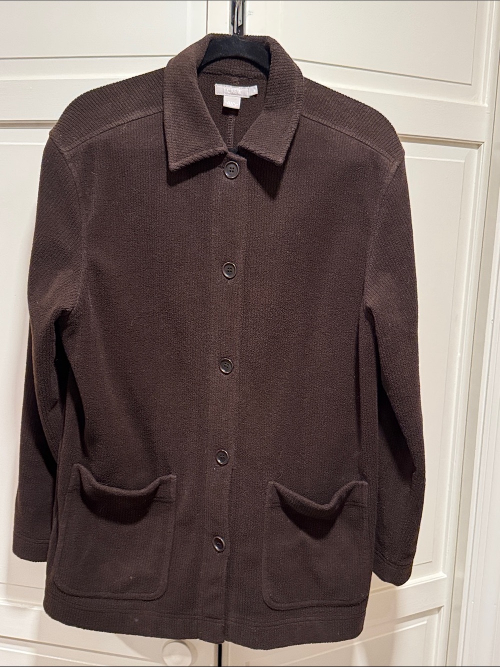 J. Crew Dark Brown Button-Front Knit Jacket